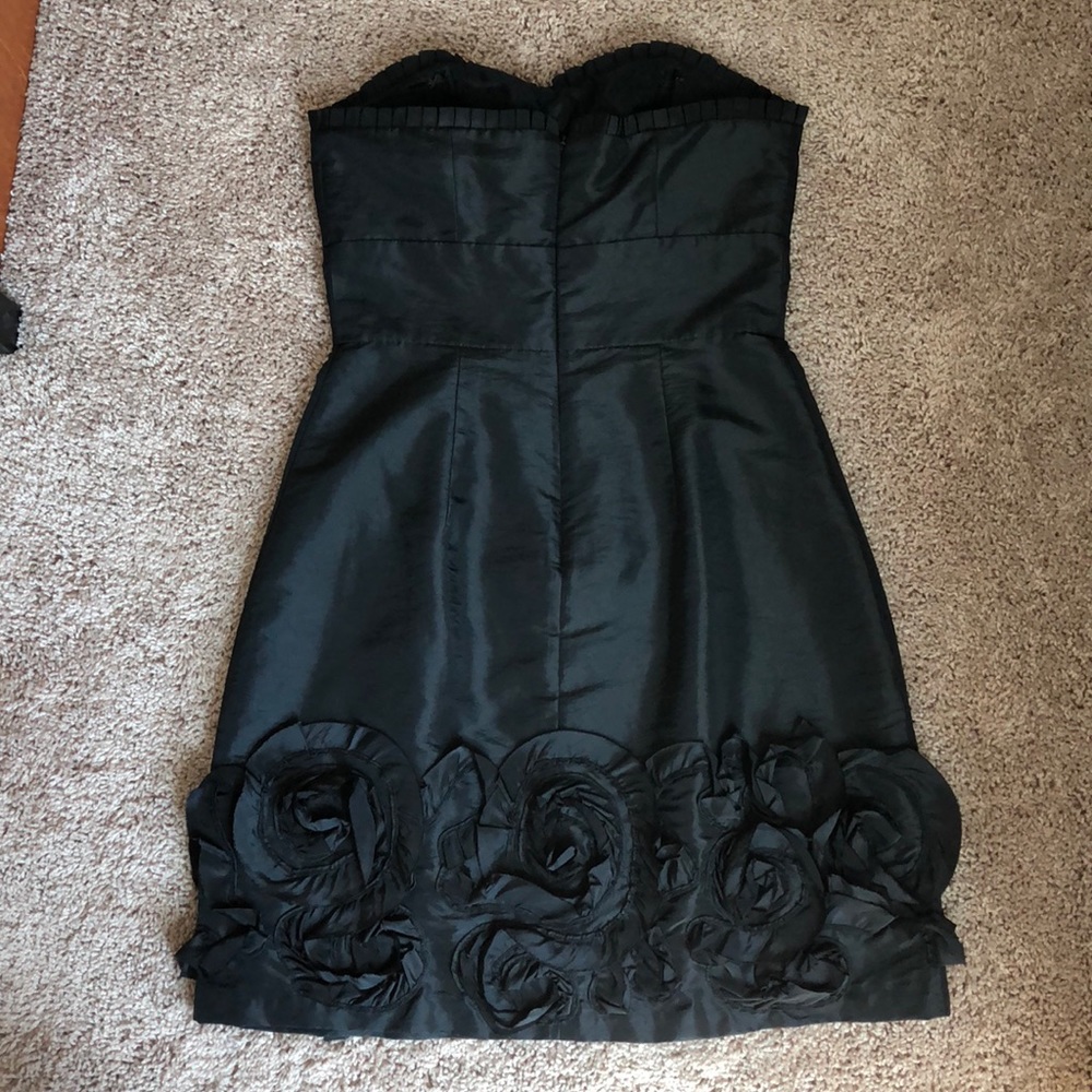 Max & Cleo black strapless ruffled bottom dress - Picture 2 of 3
